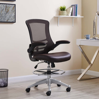 Attainment Vinyl Drafting Chair by Furniture for America