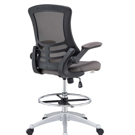 Attainment Vinyl Drafting Chair in Brown
