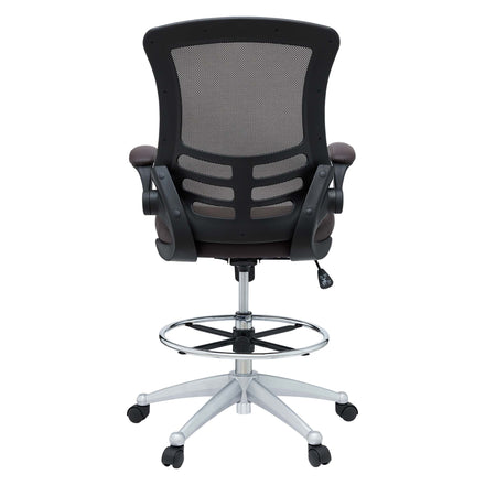 Attainment Vinyl Drafting Chair in Brown