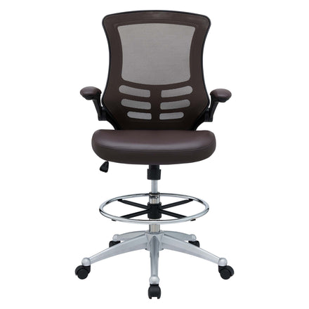 Attainment Vinyl Drafting Chair in Brown