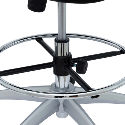 Attainment Vinyl Drafting Chair in Brown