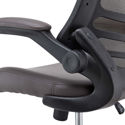 Attainment Vinyl Drafting Chair in Brown