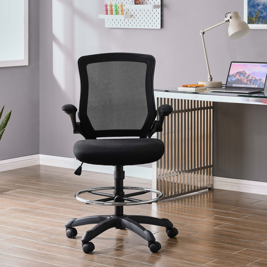 Greer Drafting Chair in Black