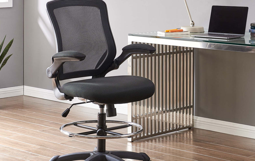 Greer Drafting Chair in Black