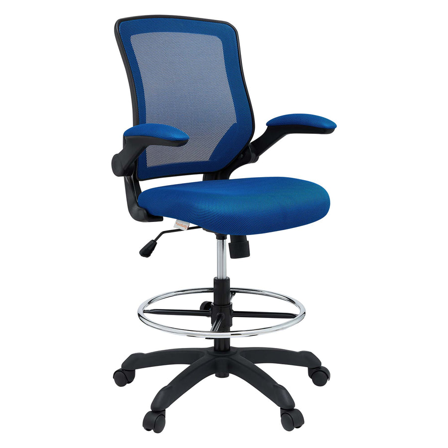 Greer Drafting Chair in Blue