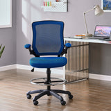 Greer Drafting Chair in Blue