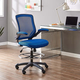 Greer Drafting Chair in Blue