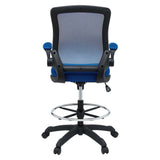 Greer Drafting Chair in Blue