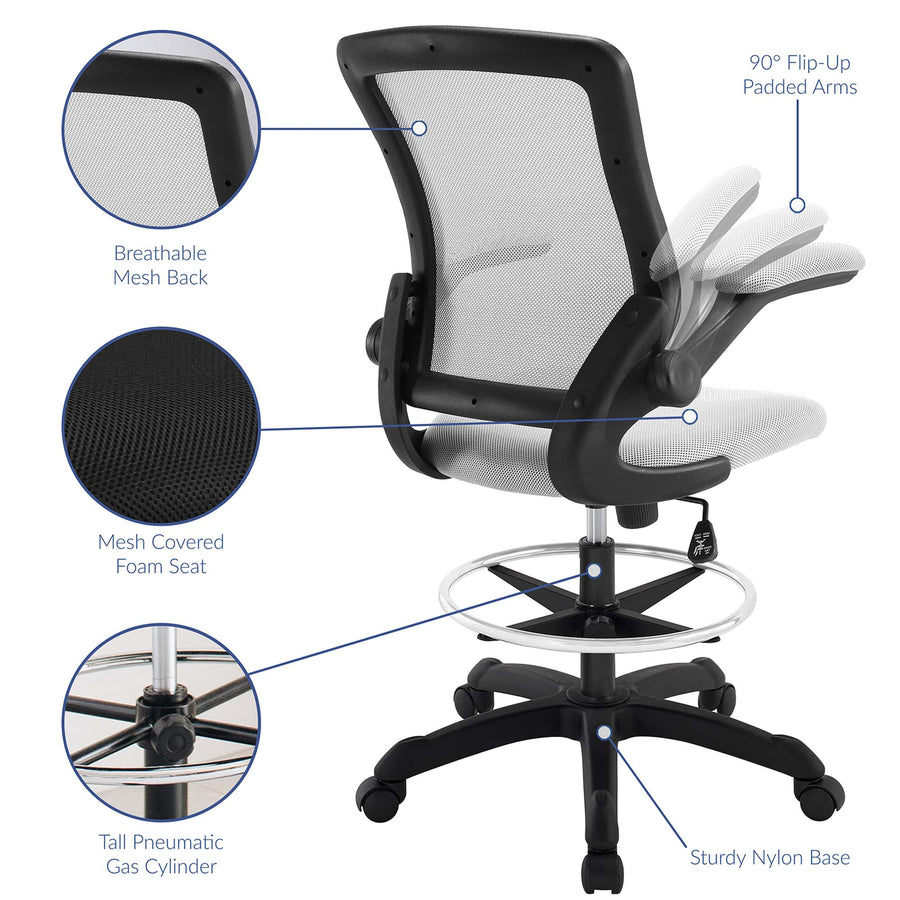 Greer Drafting Chair in Gray