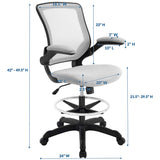 Greer Drafting Chair in Gray