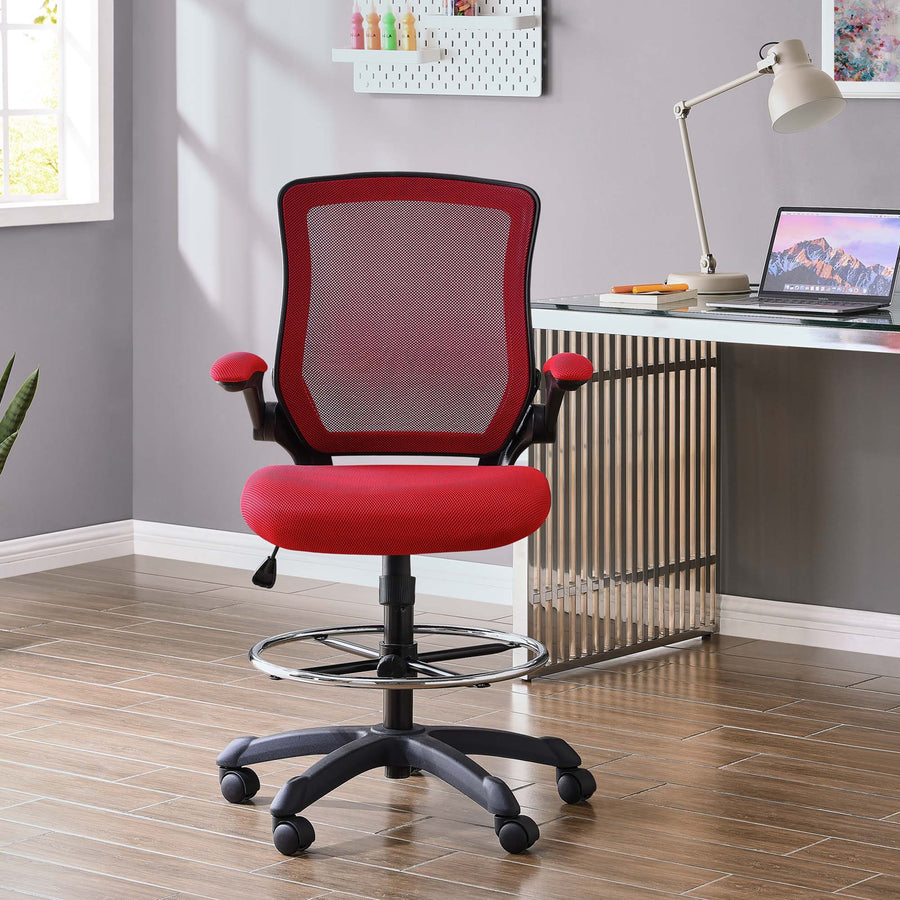 Greer Drafting Chair in Red