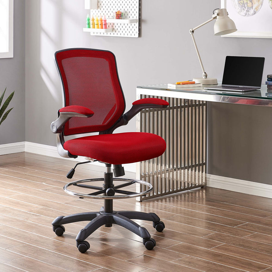Greer Drafting Chair in Red