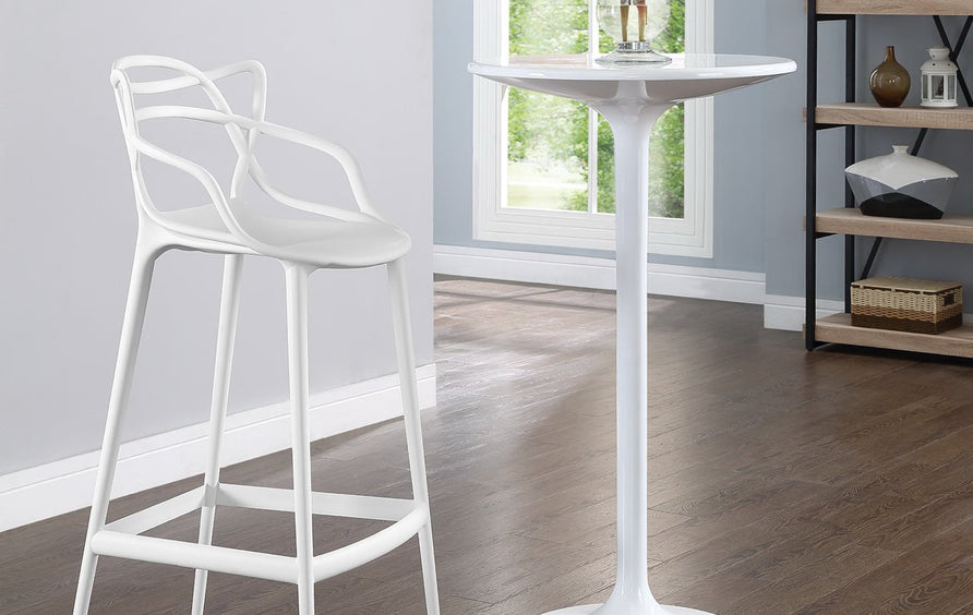 York Bar Stool in White