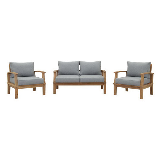Marina 3 Piece Outdoor Patio Teak Set by Furniture For America
