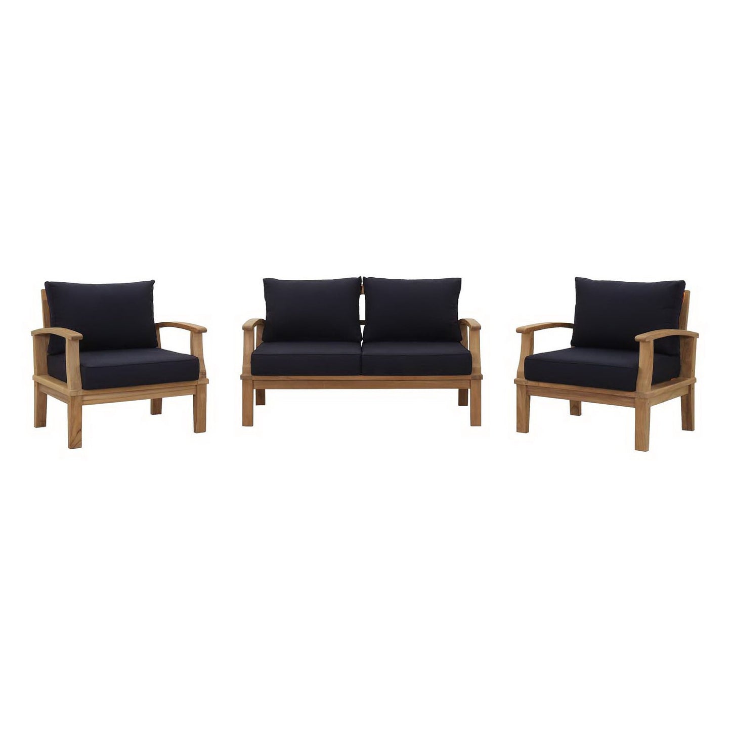 Marina 3 Piece Outdoor Patio Teak Set by Furniture For America