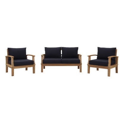 Marina 3 Piece Outdoor Patio Teak Set by Furniture For America