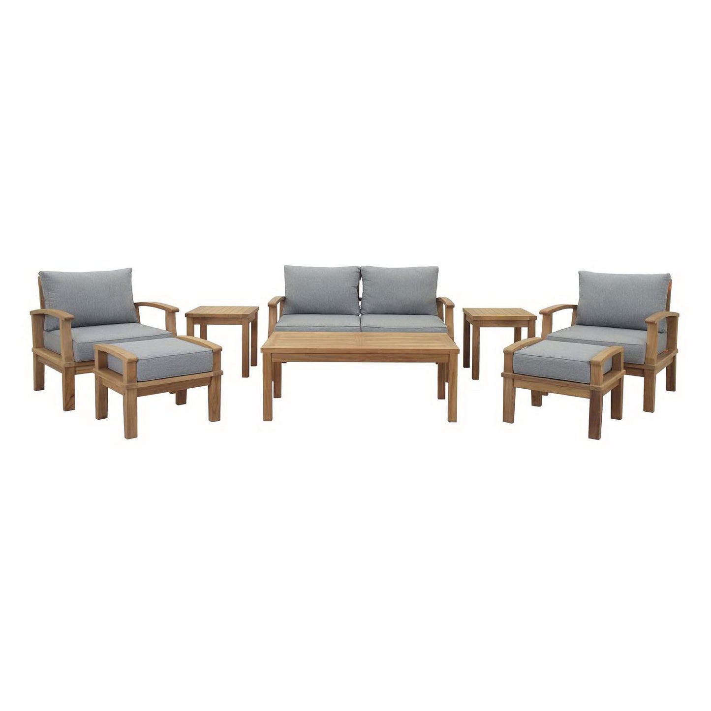 Marina 8 Piece Outdoor Patio Teak Set by Furniture For America