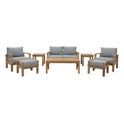 Marina 8 Piece Outdoor Patio Teak Set by Furniture For America