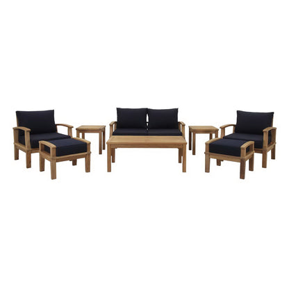 Marina 8 Piece Outdoor Patio Teak Set by Furniture For America