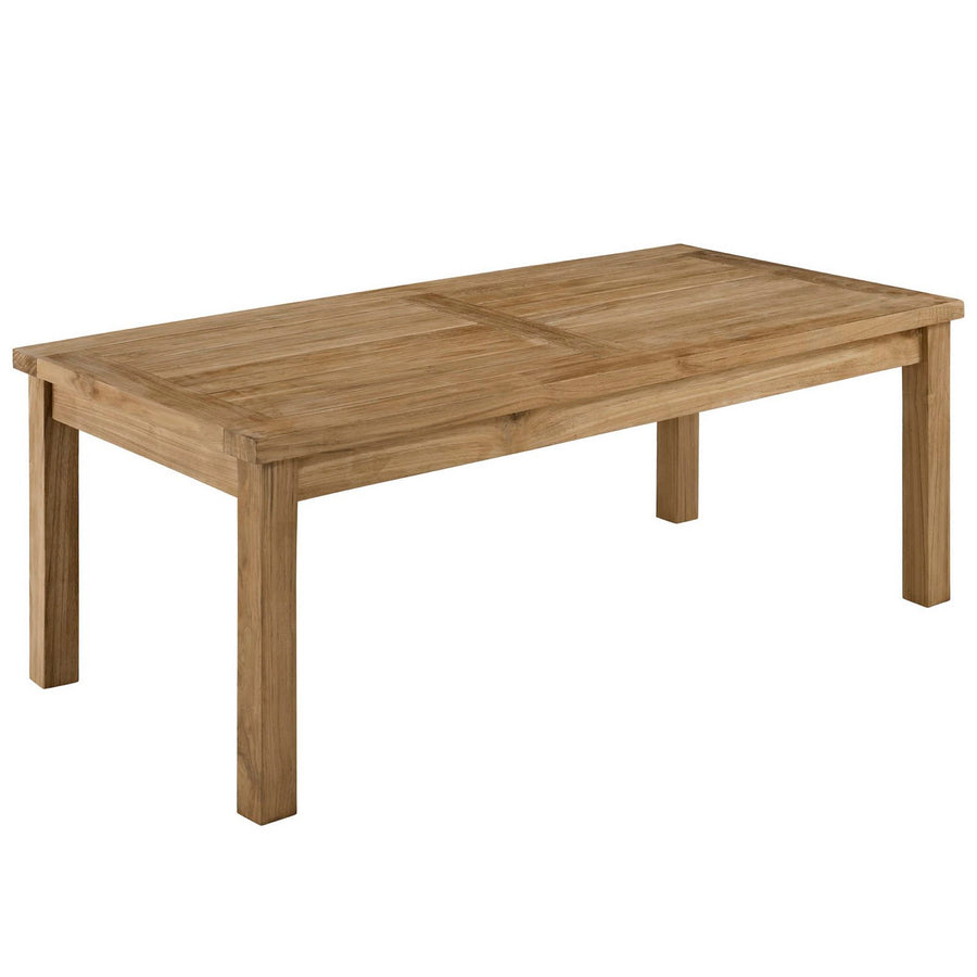 Cove 8 Piece Outdoor Patio Teak Set in Natural White