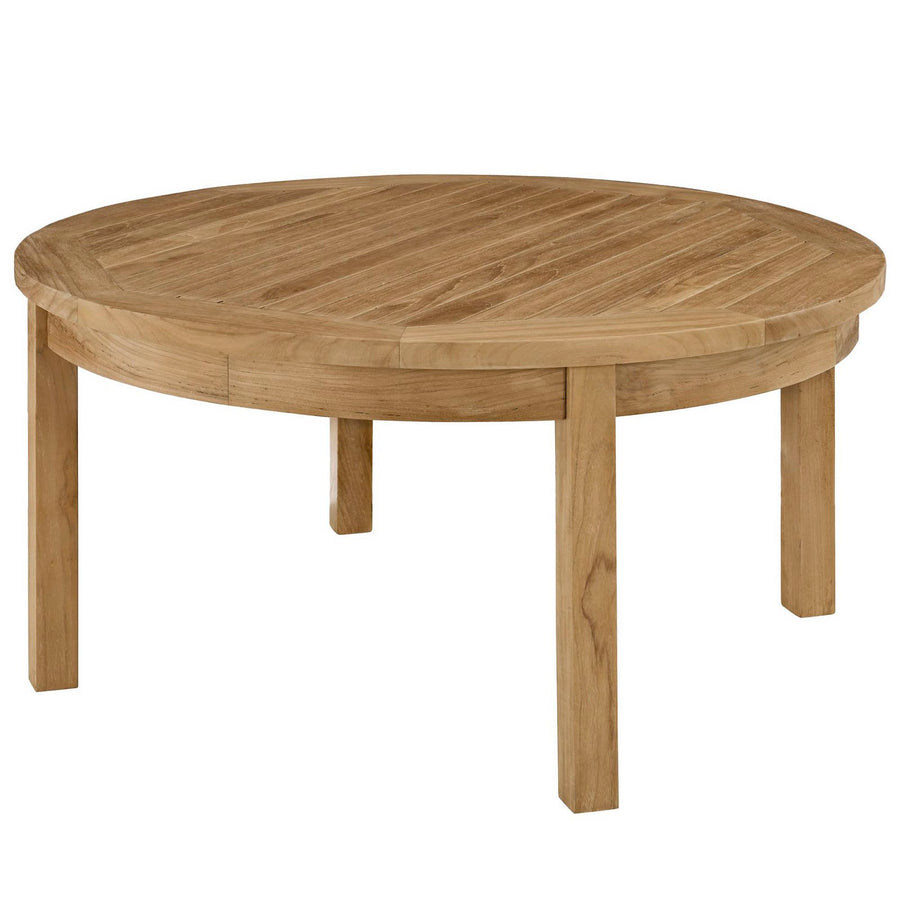 Cove 3 Piece Outdoor Patio Teak Set in Natural White