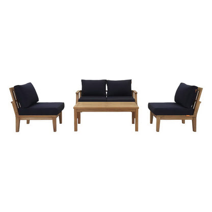 Marina 5 Piece Outdoor Patio Teak Set by Furniture For America