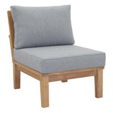 Cove 10 Piece Outdoor Patio Teak Set in Natural Gray
