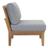 Cove 10 Piece Outdoor Patio Teak Set in Natural Gray