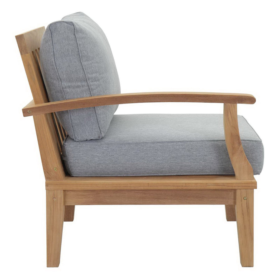 Cove 10 Piece Outdoor Patio Teak Set in Natural Gray