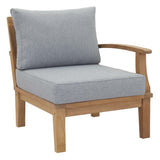Cove 10 Piece Outdoor Patio Teak Set in Natural Gray