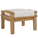Cove 10 Piece Outdoor Patio Teak Set in Natural White
