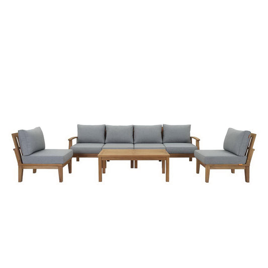 Marina 7 Piece Outdoor Patio Teak Set by Furniture For America