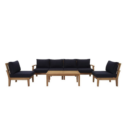 Marina 7 Piece Outdoor Patio Teak Set by Furniture For America