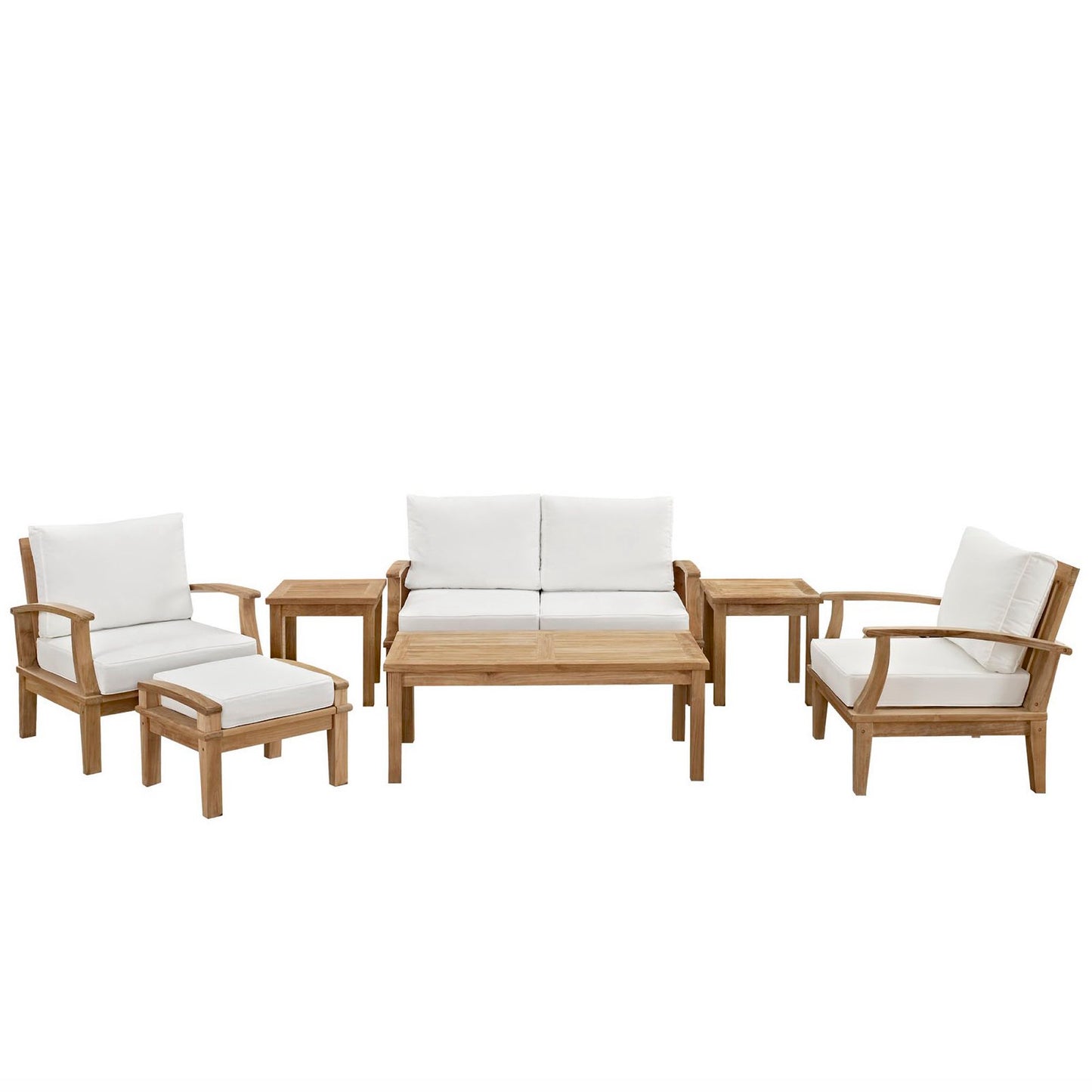 Marina 7 Piece Outdoor Patio Teak Set by Furniture For America