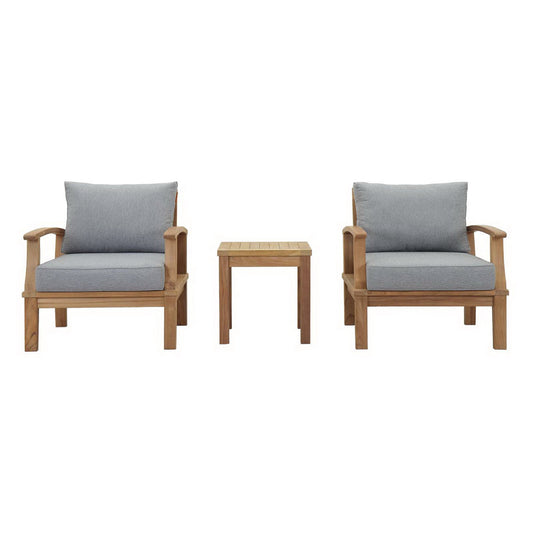 Marina 3 Piece Outdoor Patio Teak Set by Furniture For America