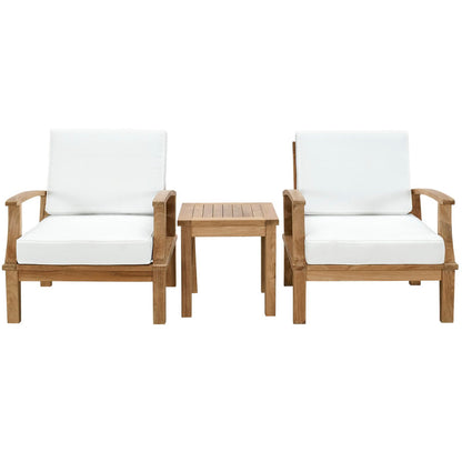 Marina 3 Piece Outdoor Patio Teak Set by Furniture For America