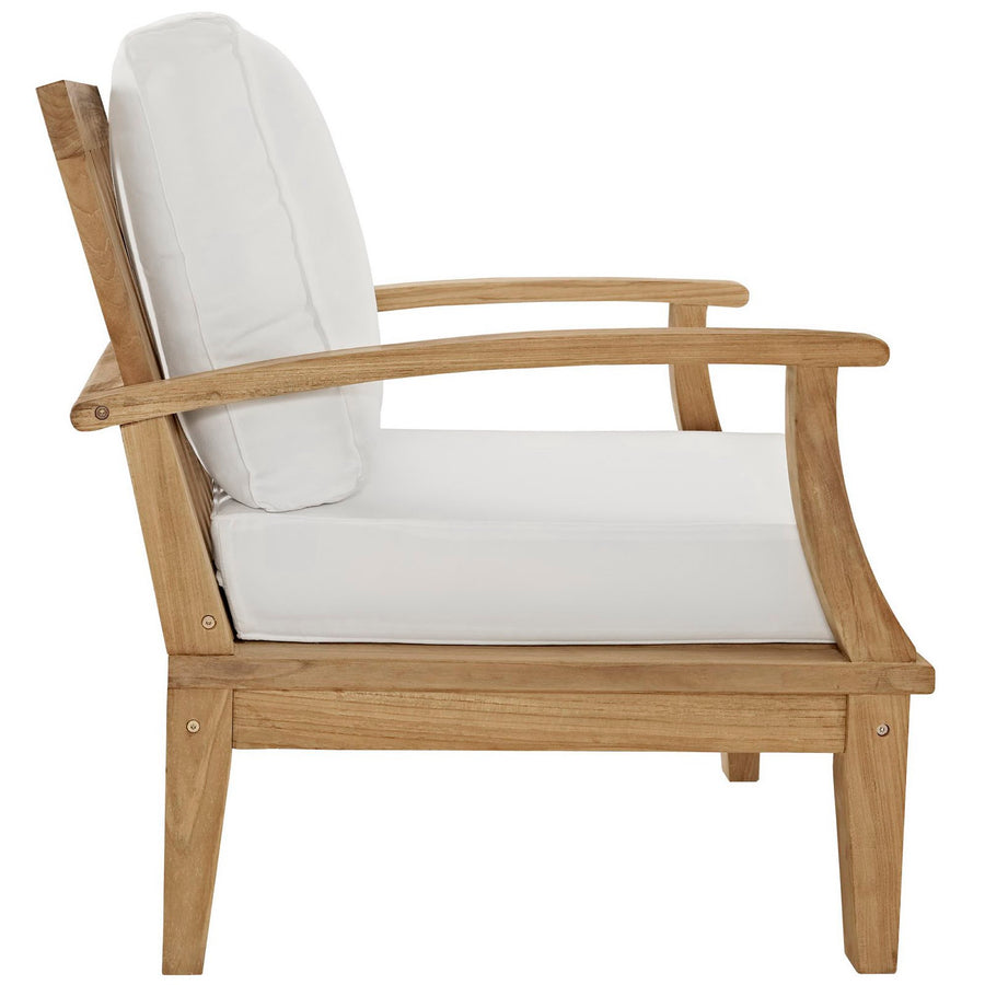 Cove 3 Piece Outdoor Patio Teak Set in Natural White