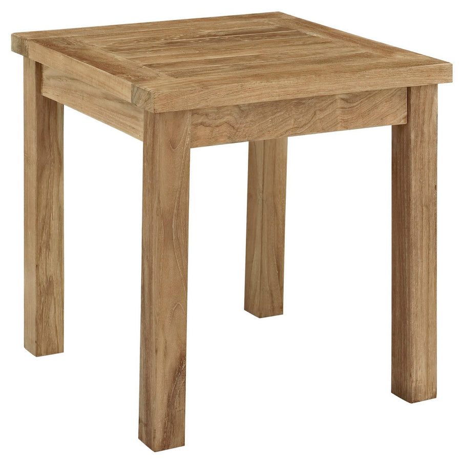Cove 3 Piece Outdoor Patio Teak Set in Natural White