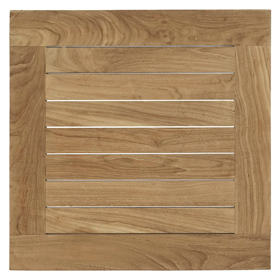 Cove 3 Piece Outdoor Patio Teak Set in Natural White