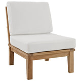 Cove 9 Piece Outdoor Patio Teak Set in Natural White