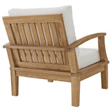 Cove 9 Piece Outdoor Patio Teak Set in Natural White