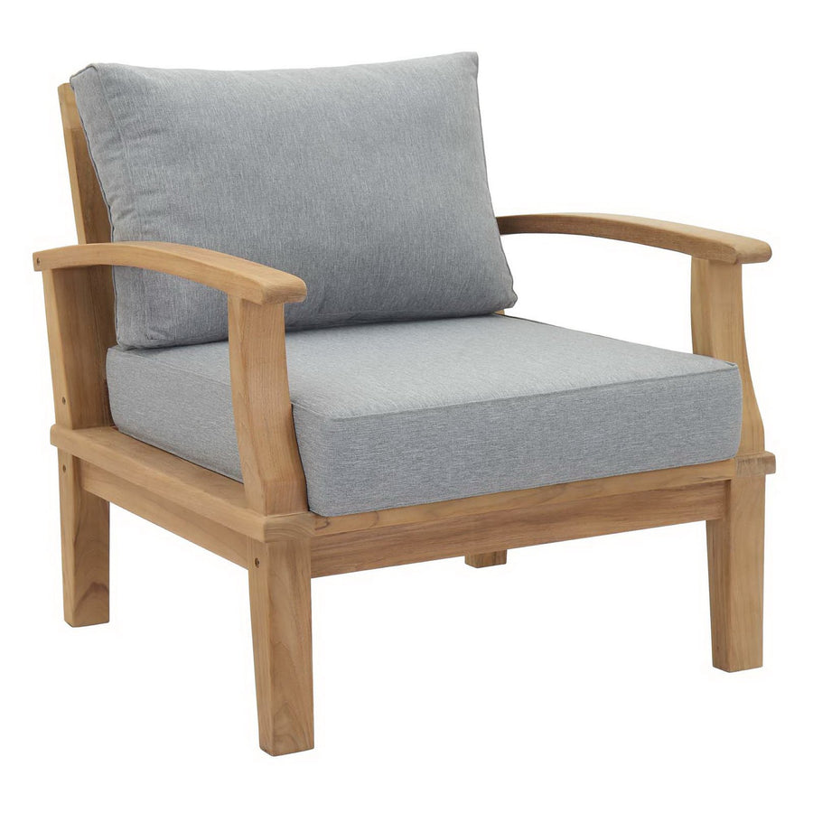 Cove 10 Piece Outdoor Patio Teak Set in Natural Gray