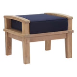 Cove 10 Piece Outdoor Patio Teak Set in Natural Navy