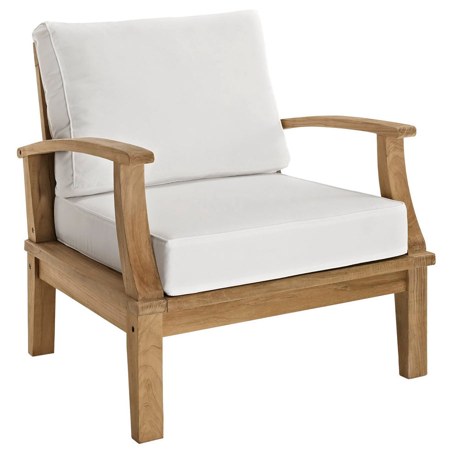 Cove 10 Piece Outdoor Patio Teak Set in Natural White