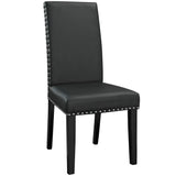 Maison Dining Faux Leather Side Chair in Black