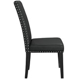 Maison Dining Faux Leather Side Chair in Black