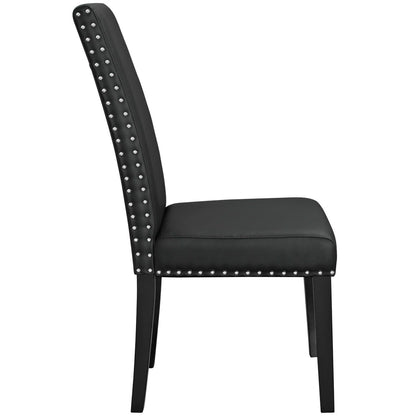 Parcel Dining Faux Leather Side Chair by Furniture For America