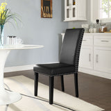 Maison Dining Faux Leather Side Chair in Black