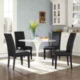 Maison Dining Faux Leather Side Chair in Black