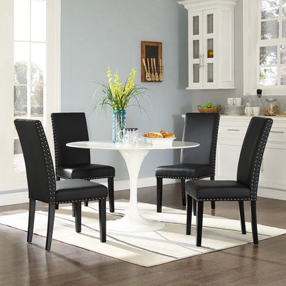 Parcel Dining Faux Leather Side Chair by Furniture For America